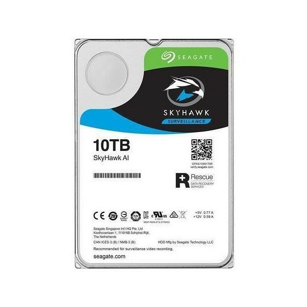 Жесткие диски: Жесткий диск Seagate 10 Tb SkyHawk AI SATA 6Gb/s 3.5" [ST10000VE0008] фотографии