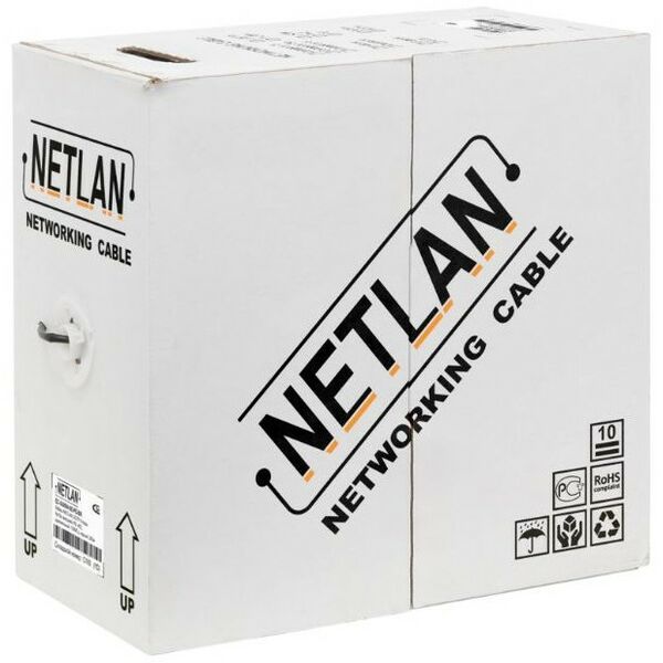 Кабель и разъемы: Кабель Netlan EC-UU004-5E-PVC-BL U/UTP 4 пары, Кат.5e (Класс D), 100МГц, одножильный, BC (чистая медь), внутренний, PVC нг(B), синий, 305м фотографии