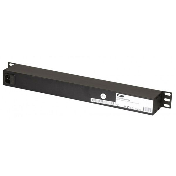 Шкафы и стойки: Блок электрических розеток TLK TLK-RSC09-MF-01-BK 19", 9 гнезд "евророзетка", макс. нагрузка 10 А, без шнура питания, вход С14 + предохранитель 10 А, металлический корпус, макс. мощность 2500 Вт, 487,5*44.4*68 мм фотографии