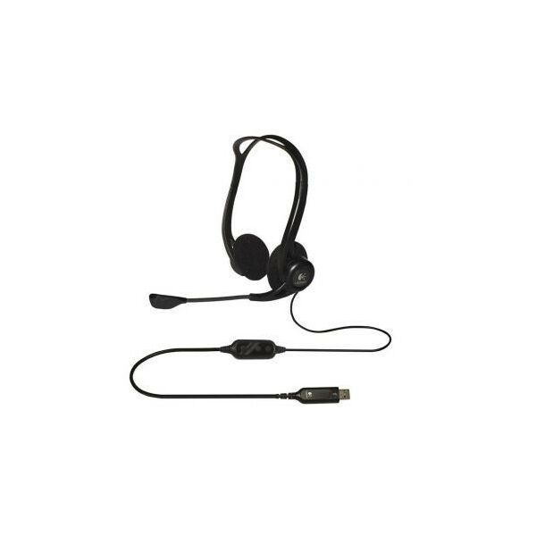 Наушники и гарнитуры: Наушники с микрофоном Logitech PC Headset 960 USB, с регулятором громкости [981-000100] фотографии