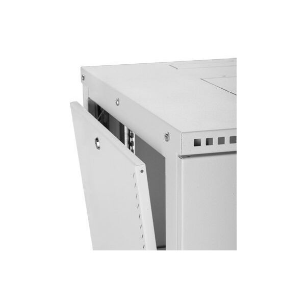 Шкафы и стойки: Настенный разборный шкаф TLK TWI-126060-R-G-GY 19", 12U, стеклянная дверь, Ш600хВ569хГ600мм, 2 пары монтажных направляющих, серый фотографии