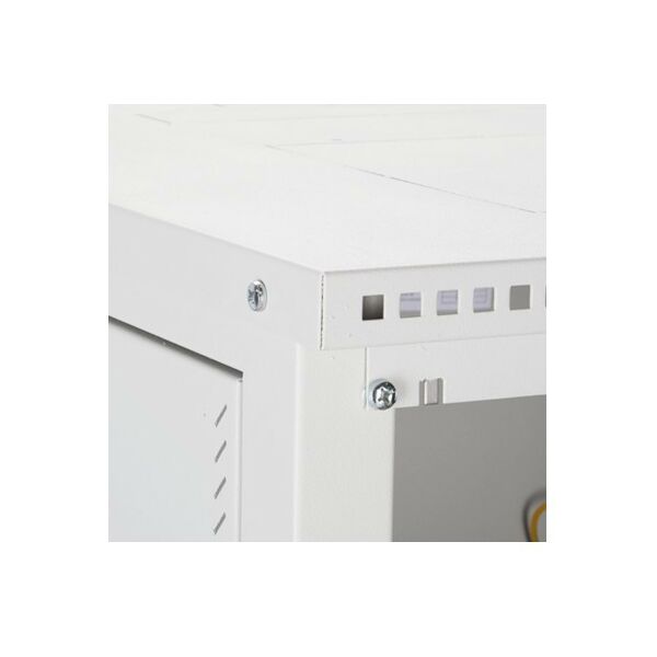 Шкафы и стойки: Настенный разборный шкаф TLK TWI-126060-R-G-GY 19", 12U, стеклянная дверь, Ш600хВ569хГ600мм, 2 пары монтажных направляющих, серый фотографии