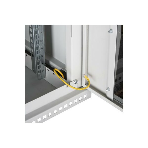 Шкафы и стойки: Настенный разборный шкаф TLK TWI-126060-R-G-GY 19", 12U, стеклянная дверь, Ш600хВ569хГ600мм, 2 пары монтажных направляющих, серый фотографии