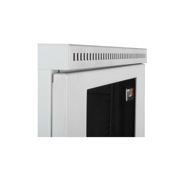 Шкафы и стойки: Настенный разборный шкаф TLK TWI-126060-R-G-GY 19", 12U, стеклянная дверь, Ш600хВ569хГ600мм, 2 пары монтажных направляющих, серый фотографии