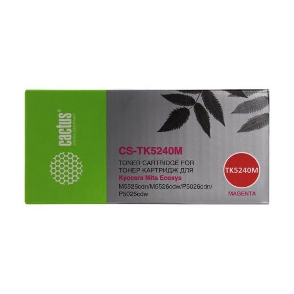 Для Kyocera: Картридж Cactus CS-TK5240M Magenta для Kyocera Ecosys M5526cdn/M5526cdw/P5026cdn фотографии