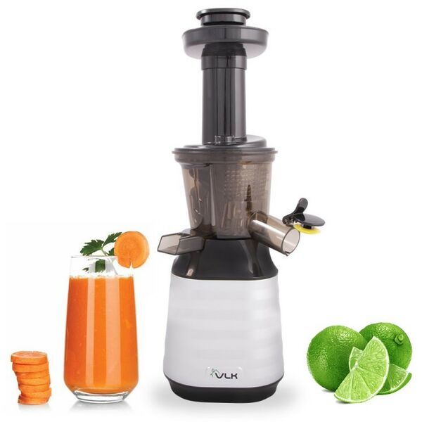 Соковыжималки: Соковыжималка шнековая VLK Profi 3100 200 Вт, резервуар для сока 1 л, резервуар для мякоти 0,7 л, выход сока до 85%, холодный прессовый отжим, 100% сохранение витаминов, цвет черный/металл фотографии