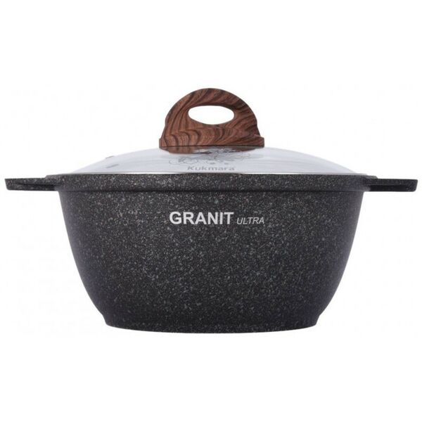 Сковороды, кастрюли, противни, дуршлаги: Кастрюля Кукмор Granit ultra кго22а 2л фотографии