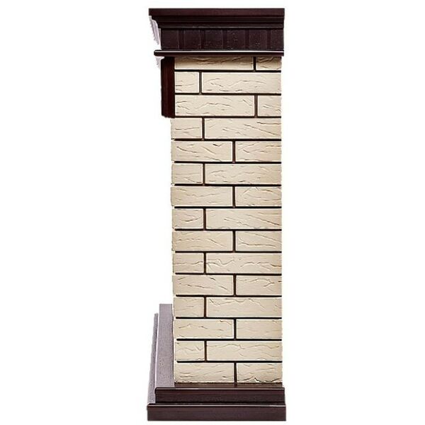 Камины: Портал Firelight Bricks 30 камень бежевый, шпон темный дуб [Bricks 30 BDO] фотографии