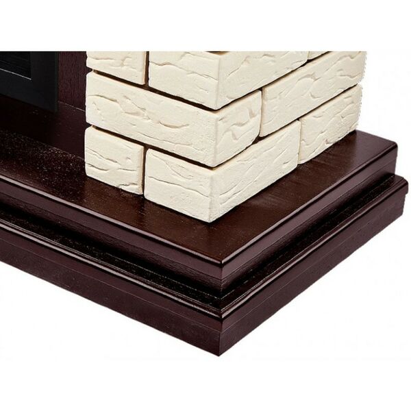 Камины: Портал Firelight Bricks 30 камень бежевый, шпон темный дуб [Bricks 30 BDO] фотографии