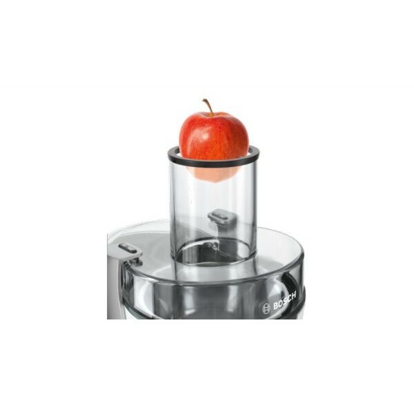 Соковыжималки: Соковыжималка BOSCH MES25A0 700Вт, цвет: белый/ антрацит, 2 скорости, широкое загр. отверстие 73мм, капля-стоп, емкость для сока 1,25л, съемный контейнер для жмыха 2л, система защитной блокировки фотографии