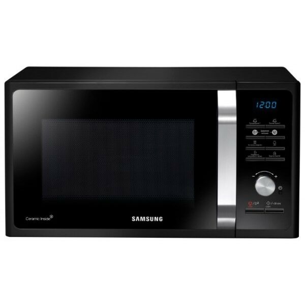 Микроволновые печи: Микроволновая печь Samsung MS23F302TAK/BW соло (без гриля и конвекции), объем 23 л, мощность микроволн 800 Вт, электронное управление, автоматические режимы: разморозка, система равномерного распределения микроволн, размеры (ШxВxГ): 48.9x27.5x37.4 cм, цвет черный, серебристый фотографии