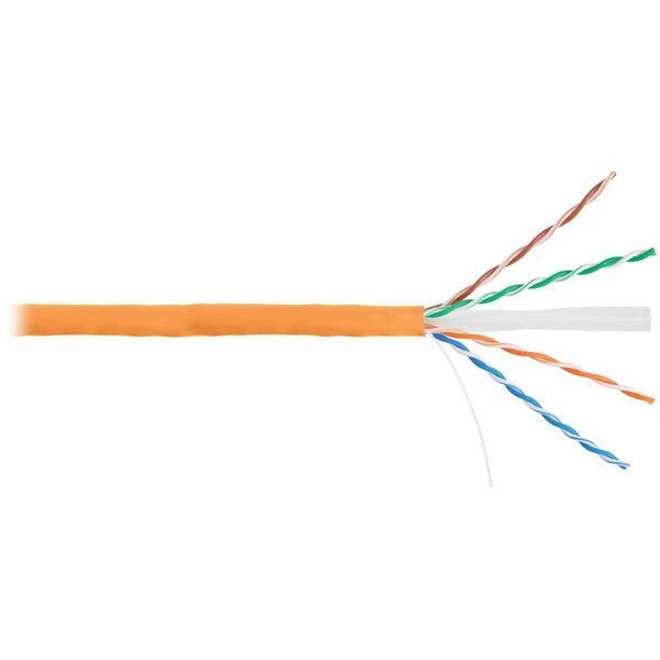 Купить Кабель Netlan EC-UU004-6-LSZH-OR U/UTP 4 пары, Кат.6 (Класс E), 250МГц, одножильный, BC (чистая медь), внутренний, LSZH нг(B)-HF, оранжевый, 305м в компании Зеон