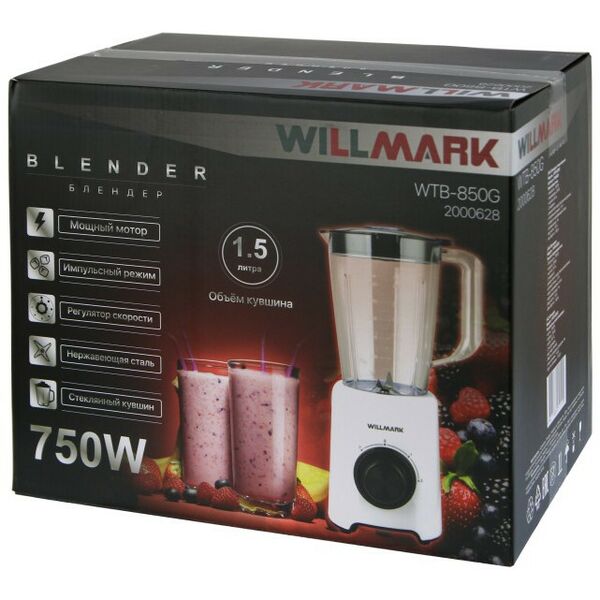 Купить Блендер стационарный WILLMARK WTB-850G, изображение 4 в компании Зеон