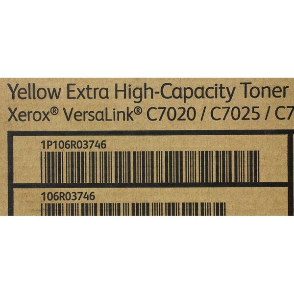 Для Xerox (оригинал): Картридж XEROX 106R03746 для VersaLink C7020/7025/7030 желтый фотографии