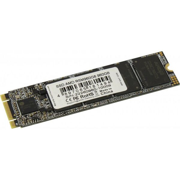 SSD-накопители: SSD-накопитель AMD 960 Gb Radeon R5 M.2 2280 B&M 6Gb/s [R5M960G8] фотографии