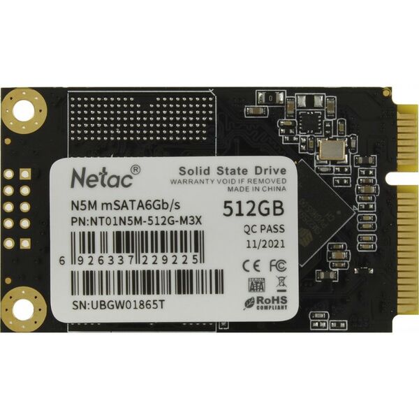 SSD-накопители: SSD-накопитель Netac 512 Gb mSATA 6Gb/s [NT01N5M-512G-M3X] фотографии