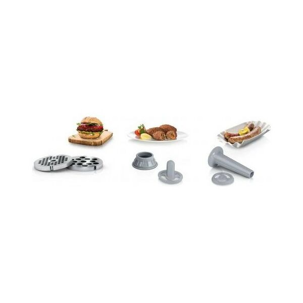 Мясорубки: Мясорубка BOSCH MFW2520W SmartPower, 350/1500 Вт, 2 форм диска, насадка для колбасок и кеббе фотографии