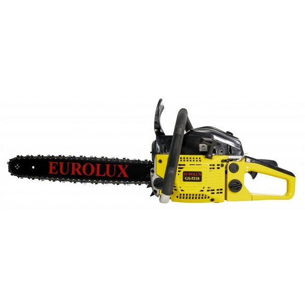 Бензопилы: Бензопила Eurolux GS-5218 3.8 л.с., шина 45 см, толщина звена 1.5 мм, шаг цепи 0.325", система гашения вибрации, тормоз цепи, автоматическая смазка цепи фотографии