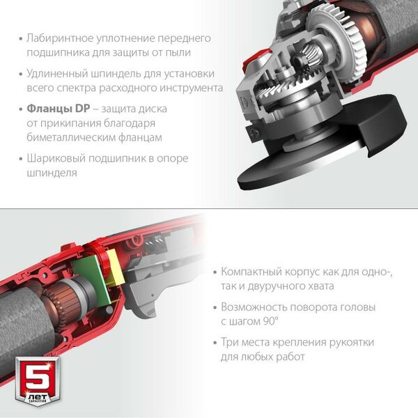 Угловые шлифмашинки (болгарки): УШМ Зубр УШМ-125-1205 Э 125 мм, 1200 Вт, с регулировкой оборотов, компакт фотографии