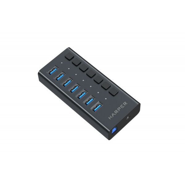USB концентраторы (USB hub): Концентратор USB HARPER HUB-07MB Black фотографии