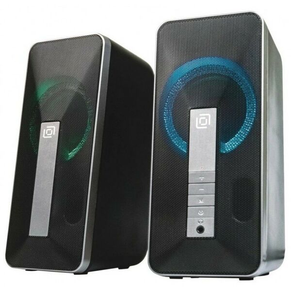 Колонки: Колонки Oklick OK-130 Black 2x10W, Bluetooth, питание  от USB [1458495] фотографии