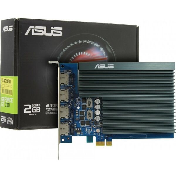 Видеокарты: Видеокарта Asus GeForce GT 730 2Gb <PCI-E> GDDR5 HDMI RTL [GT730-4H-SL-2GD5] фотографии