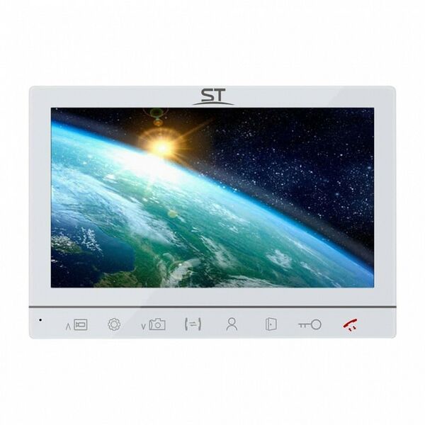 Купить Домофон ST ST-M200/10 (S/SD) белый 10" TFT LCD, цветной, 1024*600, CVBS/TVI/CVI/AHD (720Р/960P/1080P), интерком, автоответчик в компании Зеон