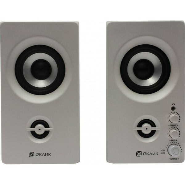 Колонки: Колонки Oklick OK-164 White 2x15W, дерево [1201274] фотографии