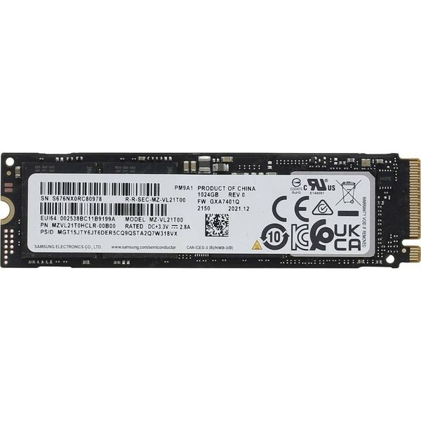 SSD-накопители: Накопитель Samsung 1Tb PM9A1 M.2 2280 M OEM [MZVL21T0HCLR-00B00] фотографии