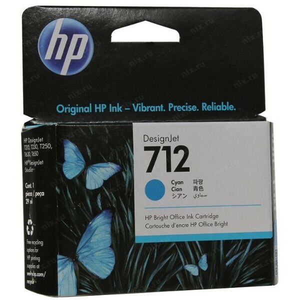 Для HP (оригинал): Картридж HP 3ED67A Cyan №712 для HP  DesignJet T210/230/250/630/650 фотографии