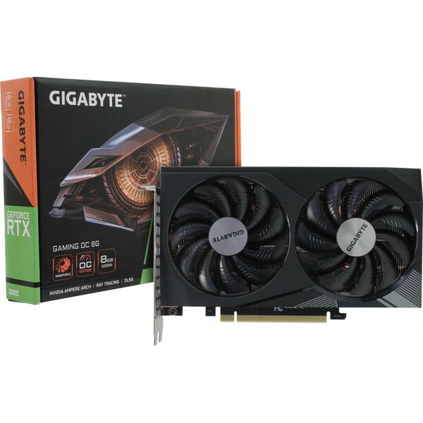 Видеокарты: Видеокарта GigaByte GeForce RTX3060 8Gb  GDDR6 2xHDMI+2xDP RTL [GV-N3060GAMING OC-8GD] фотографии