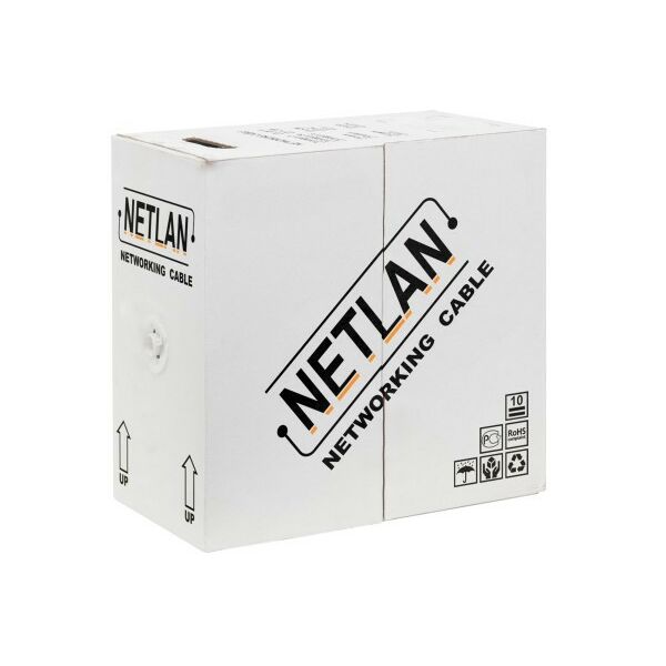Кабель и разъемы: Кабель Netlan EC-UF004-5E-PE-BK F/UTP 4 пары, Кат.5е, внешний, PE -40C, одножильный, 100МГц, черный, 305м фотографии