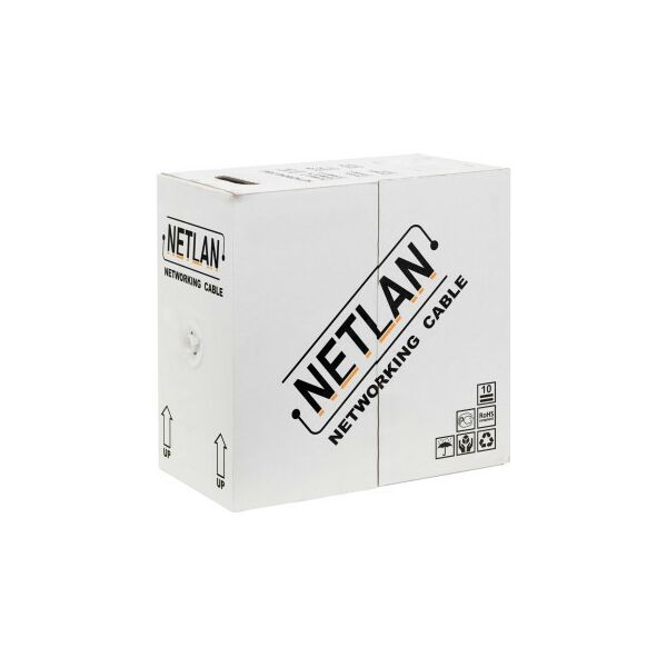 Кабель и разъемы: Кабель Netlan EC-UU004-5E-PE-BK U/UTP 4 пары, Кат.5е, внешний, PE -40C, одножильный, 100МГц, черный, 305м чистая медь фотографии
