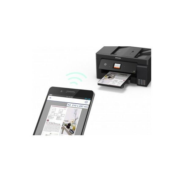 Многофункциональные устройства: Многофункциональное устройство Epson L14150 A3, струйное МФУ, LCD, 17стр/мин, 4800x1200dpi, 4краски, USB2.0, ADF, WiFi,  сетевой, двуст.печать [C11CH96404] фотографии