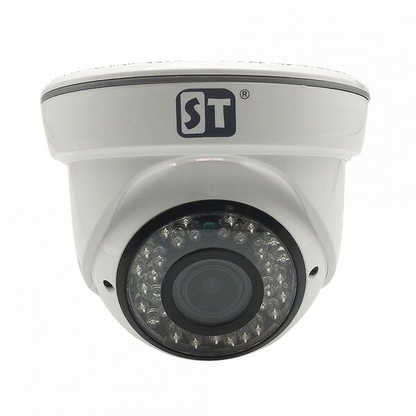 IP-камеры: Видеокамера ST ST-S2546 Light цветная IP, 2.1MP (1080p), с ИК подсветкой, для установки внутри помещений, купольная, 1/3" Progressive Scan CMOS, 2.8-12 mm (соответствует 100°-32° по горизонтали), ПЛАСТИК фотографии