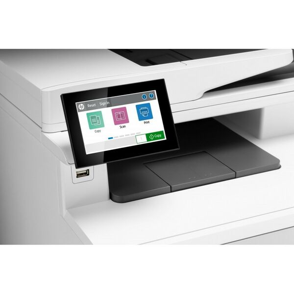 Многофункциональные устройства: МФУ лазерное цветное HP Color LaserJet Enterprise MFP M480f Printer/Scanner/Copier/Fax, A4, 600x600 dpi, 27(27)ppm, 2Gb, 800 Mhz, 2trays 50+250,ADF50, Duplex, USB/GigEth, Duty cycle - 55 000 [3QA55A] фотографии
