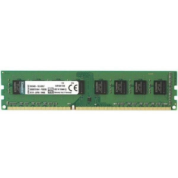 Оперативная память: Модуль памяти Kingston ValueRAM 8Gb DDR3 DIMM <PC3-12800> CL11 [KVR16N11H/8WP] фотографии