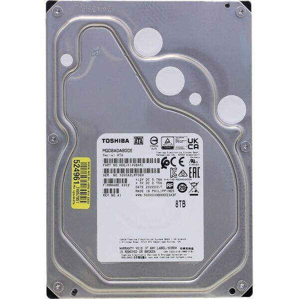 Купить Жёсткий диск Toshiba 8 Tb SATA 6Gb/s 3.5" [MG08ADA800E] в компании Зеон