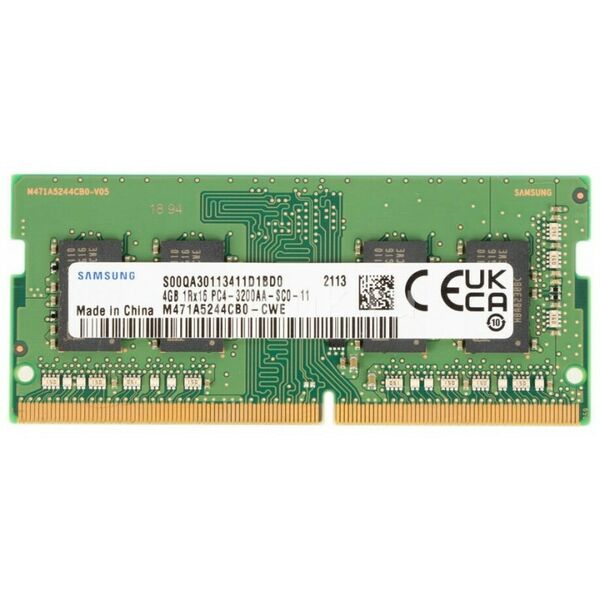 Память для ноутбуков: Модуль памяти Samsung 4Gb SO-DIMM DDR4 3200MHz PC4-25600 [M471A5244CB0-CWE] фотографии
