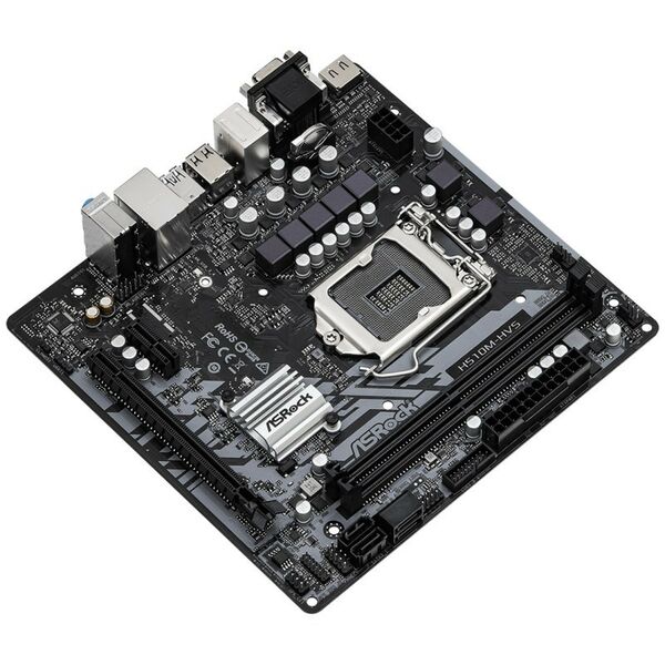 Материнские платы: Материнская плата ASRock H510M-HVS R2.0 LGA1200 <H510> PCI-E Dsub+HDMI GbLAN SATA MicroATX 2DDR4 (RTL) фотографии