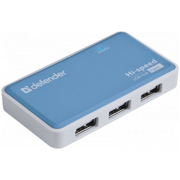 USB концентраторы (USB hub): Разветвитель Defender QUADRO POWER USB2.0 4 порта, + блок питания DC 5В...2А, + кабель USB 2.0 A(M) - MiniB (M) - 1м [83503] фотографии
