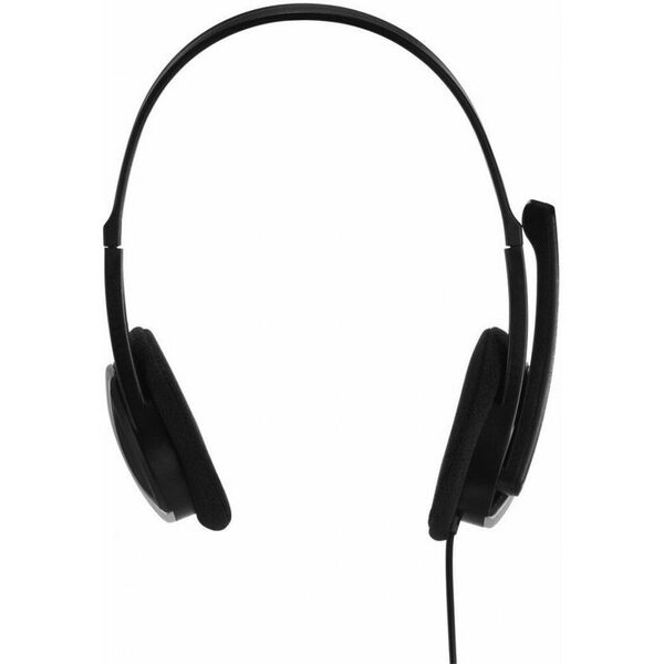 Наушники и гарнитуры: Наушники с микрофоном накладные Hama Essential HS-P100 черный, 2м, оголовье [139900] фотографии