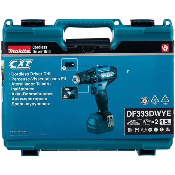 Дрели и шуруповерты: Аккумуляторная дрель Makita DF333DWYE фотографии