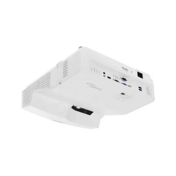 Проекторы: Проектор Optoma W340UST DLP, WXGA 1280x800, 4000Lm, 22000:1, 2xHDMI, MHL, USB, LAN, 1x16W speaker, 3D Ready, lamp 15000hrs, ultra short-throw, White, 4.87 кг [E1P1A1FWE1Z2] фотографии