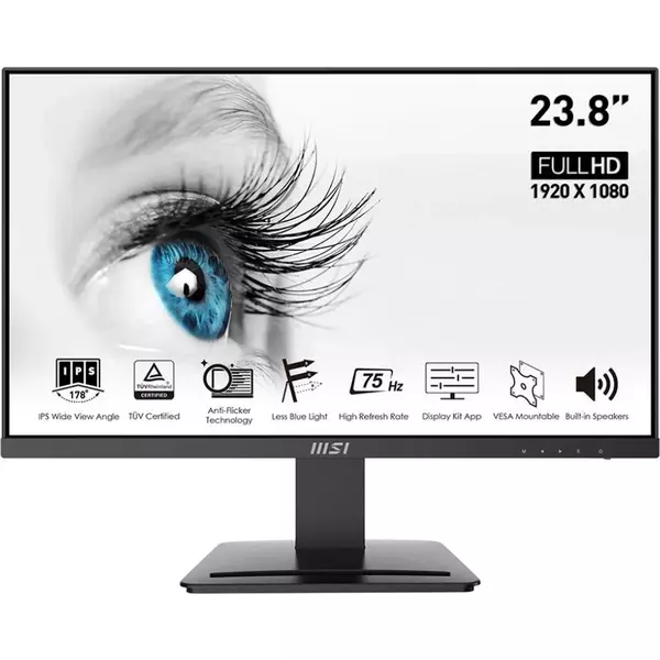 Купить ЖК-монитор MSI PRO MP243 23.8",LCD, 1920x1080, IPS, HDMI, DP [9S6-3PB5CH-021] в компании Зеон