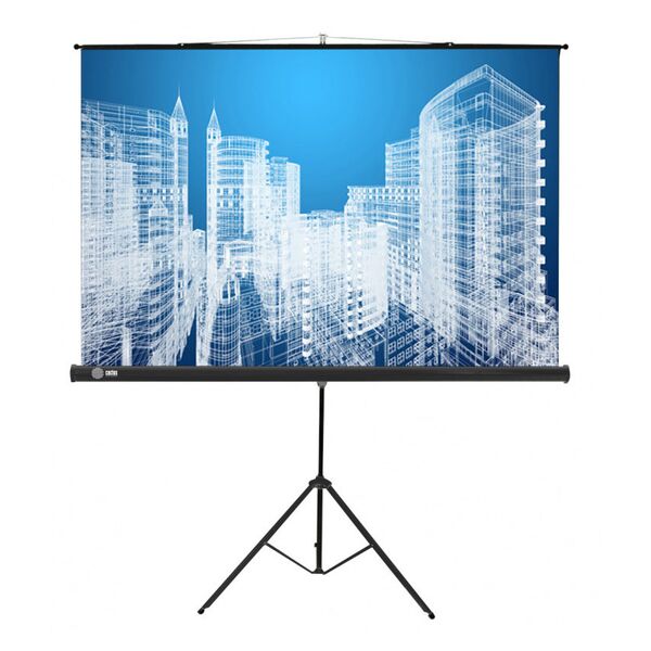 Купить Экран напольный рулонный Cactus CS-PST-104x186 Triscreen, 104.4x186см, 16:9, черный в компании Зеон