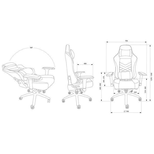 Купить Кресло игровое Cactus CS-CHR-0112BR коричневый эко.кожа с подголов. крестов. сталь, изображение 8 в компании Зеон