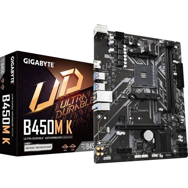 Купить Материнская плата GigaByte B450M K AM4 AMD B450 2xDDR4 mATX AC97 8ch(7.1) GbLAN RAID+HDMI, изображение 6 в компании Зеон