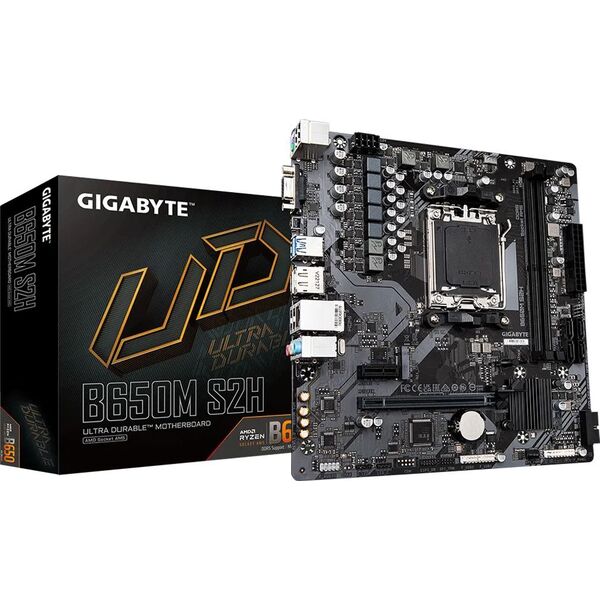 Купить Материнская плата GigaByte B650M S2H AM5 AMD B650 mATX AC97 8ch(7.1) GbLAN RAID+VGA+HDMI+DP, изображение 4 в компании Зеон