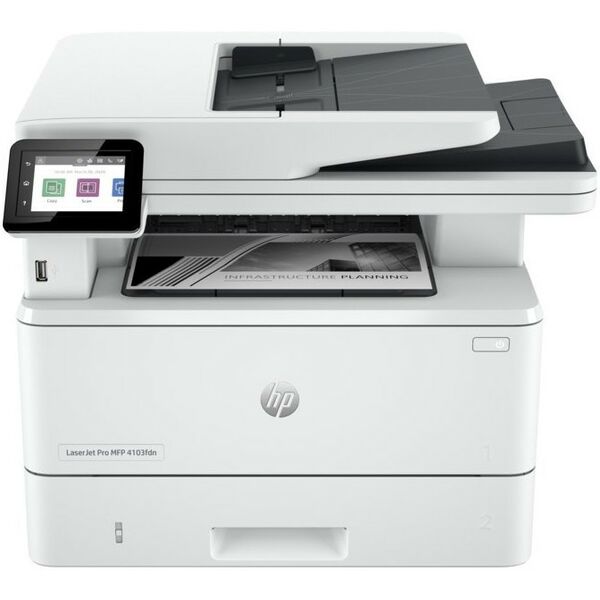 Многофункциональные устройства: Лазерное многофункциональное устройство HP LaserJet Pro MFP 4103dw A4, 40 ppm, 512Mb, Duplex, 2 лотка 100+250, ADF 50 стр, USB 2.0/GigEth, WiFi [2Z627A] фотографии